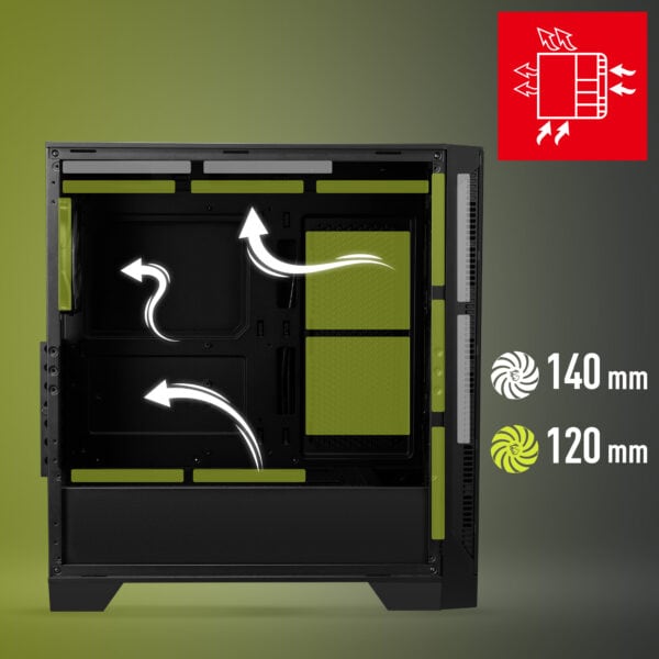 MSI MAG FORGE 321R AIRFLOW Gaming Kasa H7
