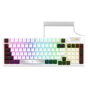 Renkli RGB ışıklı oyun klavyesi, mekanik tuşlarla ve çok renkli arka aydınlatma, bilgisayar ve oyun ekipmanı için ideal, yüksek performanslı klavye.