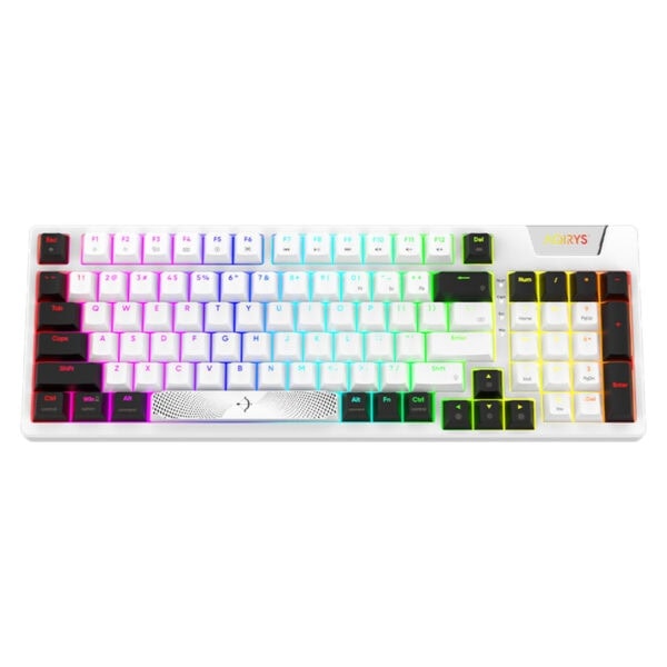 Renkli RGB aydınlatmalı gaming mekanik klavye, fonksiyon tuşları ve sayısal tuş takımı ile yüksek performans ve oyun deneyimi sunar.