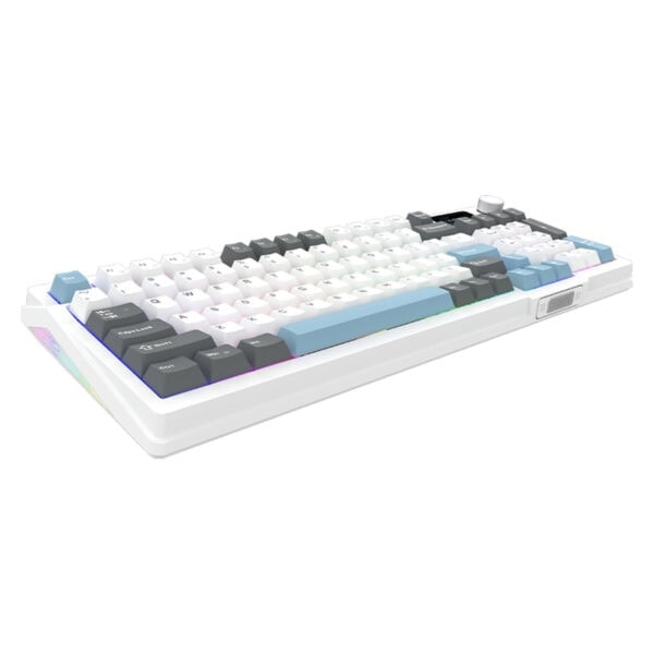 Renkli RGB arka aydınlatmalı bilgisayar oyun klavyesi, mekanik tuş takımı ile RGB ışıklı oyuncu klavyesi, profesyonel oyun ve bilgisayar kullanımı için ideal.