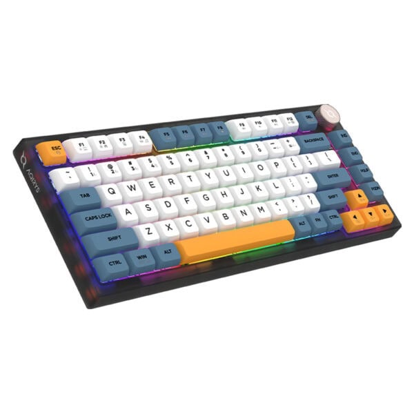 Renkli aydınlatmalı gaming mekanik klavye, uygun tuş düzeni ve dayanıklı tasarım, hızlı oyun deneyimi ve RGB aydınlatma özellikleriyle öne çıkar.
