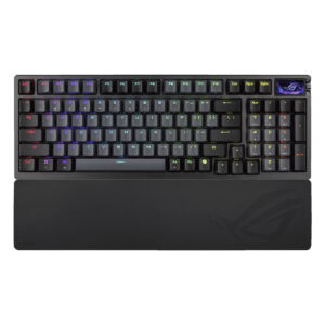 Renkli RGB aydınlatmalı RGB mekanik oyun klavyesi, ASUS ROG logo ve ergonomik yapısı ile profesyonel gamer klavyesi. Çok renkli aydınlatma efektleri ve dayanıklı tasarım ile mükemmel oyun deneyimi sağlar.