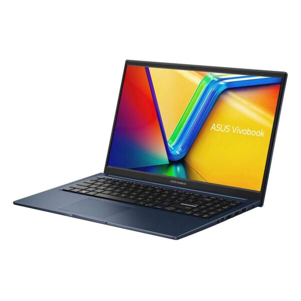 Beyaz arka plan üzerinde açık renkli ASUS VivoBook dizüstü bilgisayar.