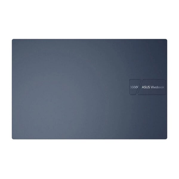 ASUS Vivobook dizüstü bilgisayar kapak resmi. Şık ve modern mavi dizüstü bilgisayar tasarımı, yüksek performans ve taşınabilirlik özellikleriyle öne çıkıyor.