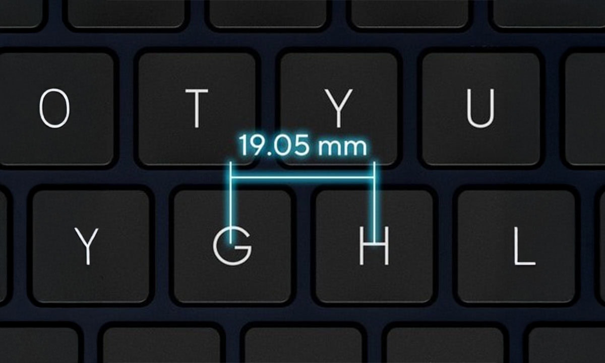 Tam boyutlu klavye 19.05 mm