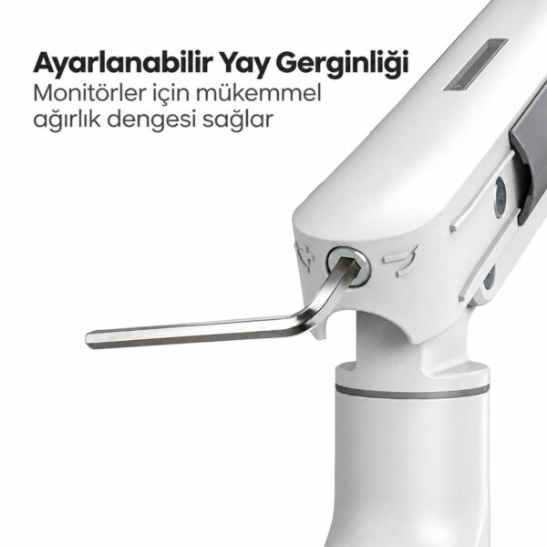 Brateck 17 32 Inç Uyumlu Amortisörlü Beyaz Monitör Kolu (ldt68 C012) 11