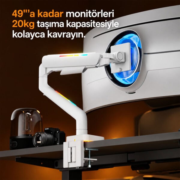Brateck 17 49 Inç Uyumlu Rgb Amortisörlü Beyaz Monitör Kolu (ldt85 C012l) 13