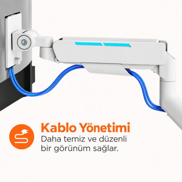 Brateck 17 49 Inç Uyumlu Rgb Amortisörlü Beyaz Monitör Kolu (ldt85 C012l) 16