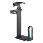 Yüksek kalitede oyun ve akıllı telefon tutucu standı, RGB aydınlatmalı, masaüstü ürünleri, ayarlanabilir ve dayanıklı tasarım. Gaming ve teknoloji tutkunları için ideal aksesuar.