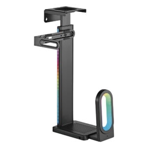 Yüksek kalitede oyun ve akıllı telefon tutucu standı, RGB aydınlatmalı, masaüstü ürünleri, ayarlanabilir ve dayanıklı tasarım. Gaming ve teknoloji tutkunları için ideal aksesuar.