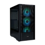 Üç adet RGB aydınlatmalı fan ile donatılmış, şık ve güçlü oyun bilgisayarı kasası.