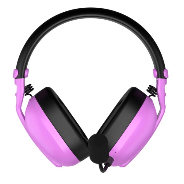 Yüksek kaliteli gaming kulaklık, konforlu tasarım ve gelişmiş ses performansı ile oyun deneyimini artırır, ergonomik ve şık mor ve siyah renk seçenekleriyle ideal oyun ekipmanı.