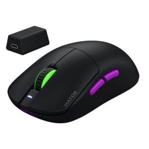 Yüksek performanslı oyun faresı ve USB şarj edilebilir pil, renkli LED ışıklar, ergonomik tasarım ve hassas izleme özellikleriyle oyuncular için ideal gaming mouse.