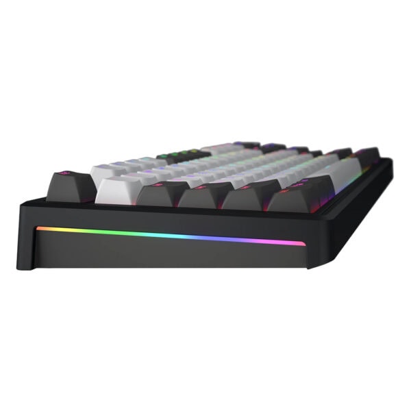 Yüksek kaliteli RGB aydınlatmalı mekanik oyun klavyesi, bilgisayar ve oyuncu ekipmanları için ideal, dayanıklı ve ergonomik tasarım, çok renkli ışıklandırma özellikleri ile görsel zenginlik sağlar.