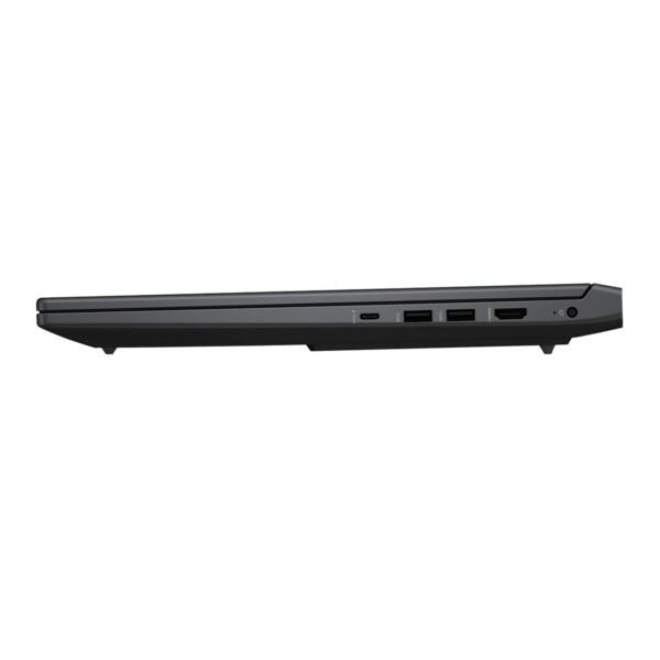 Yüksek performanslı dizüstü bilgisayar bağlantı portları, USB-C, HDMI ve kulaklık jakı, çoklu cihaz uyumluluğu ile oyun ve ofis kullanımı için ideal.