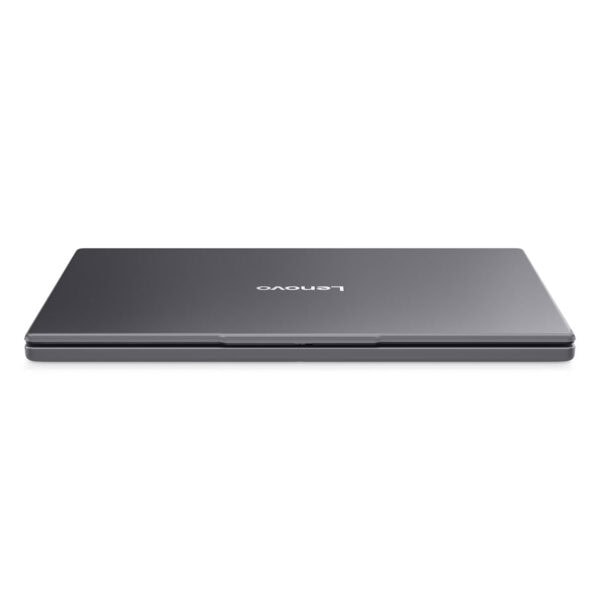 Yalnızca kapak görünümü, ince ve şık tasarımıyla güçlü Lenovo dizüstü bilgisayar.