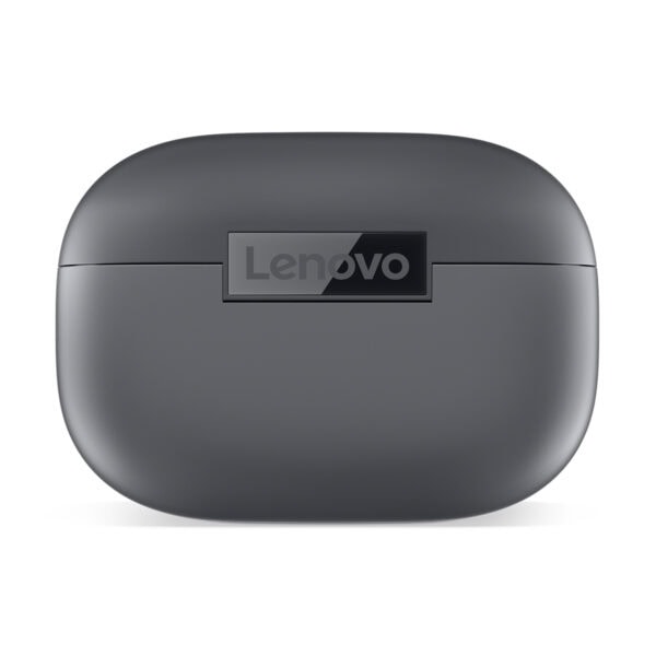 Kulaklık kutusu, Lenovo logosu ile kaplı şık ve modern tasarım, siyah ve gri renklerde yüksek kaliteli kulaklık saklama kabı, konforlu ve dayanıklı kulaklık aksesuarı, gaming ve ses teknolojileri için ideal.