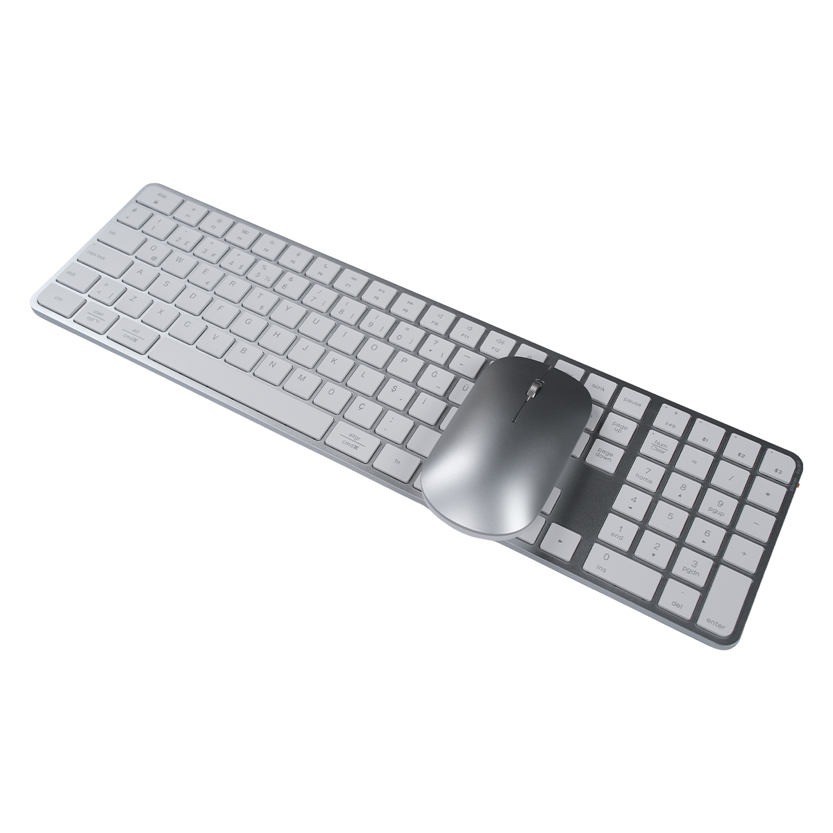 ,meetion Ikey C230 Beyaz Türkçe Klavye Mouse Seti H2