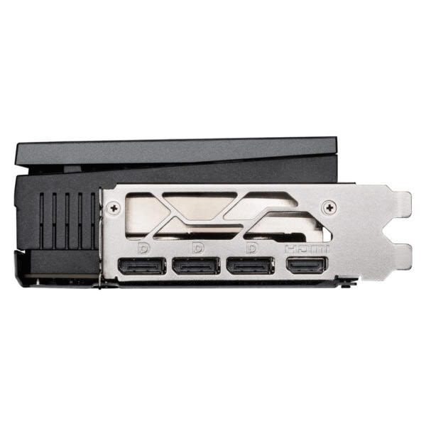 Yüksek çözünürlüklü grafik kartı bağlantı portları, HDMI ve DisplayPort çıkışları, oyun ve yüksek performanslı bilgisayar kullanımı için uygun modern ekran bağlantısı.