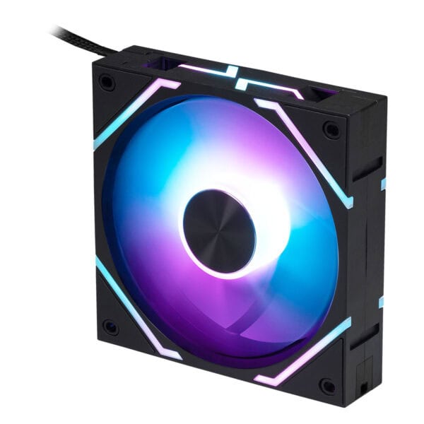 Yüksek kaliteli RGB aydınlatmalı bilgisayar fanı, oyun ve bilgisayar donanımı soğutması için tasarlanmış şık ve performanslı.