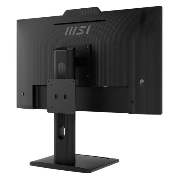 Yüksek çözünürlüklü MSI profesyonel oyun monitörü arka görünüm, ergonomik ayar kolu ve dayanıklı stand, üstün oyun deneyimi ve görsel kalite için tasarlanmış.