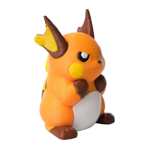 Sevimli Pikachu karakteri 3D baskı, detaylı ve renkli tasarım ile porselen veya plastik sevimli oyuncak, koleksiyon ve hediye olarak ideal.