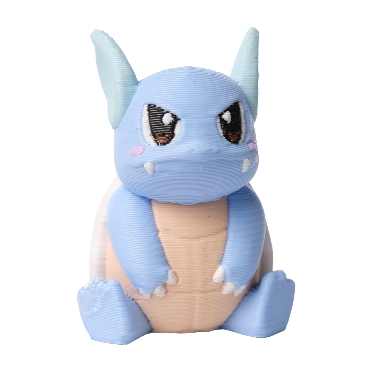 Yoshi karakteri olan 3D baskı tarzında sevimli bir figür. Mavi ve bej renklerde, büyük gözleri ve küçük detaylarıyla dikkat çekici. Anime ve oyun severler için ideal dekorasyon parçası.