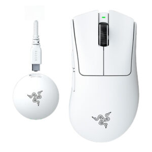 Yüksek performanslı Razer kablosuz oyun faresi ve şarj yuvası, ergonomik tasarımı ve hassas sensörleri ile oyunculara üstün performans sağlar.