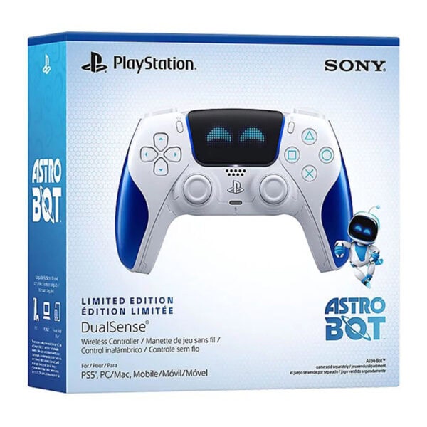 Yüksek kaliteli PlayStation DualSense kablosuz kontrol cihazı, Astro Bot sınırlı Edition tasarımı ile gaming tutkunları için mükemmel seçim.
