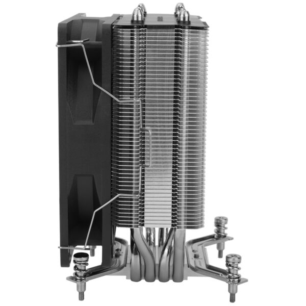 Yüksek performanslı bilgisayar CPU soğutucu, geniş alüminyum ve bakır ısı boruları ile etkili ısı dağılımı sağlar, oyun ve yoğun işlem gerektiren uygulamalar için ideal.