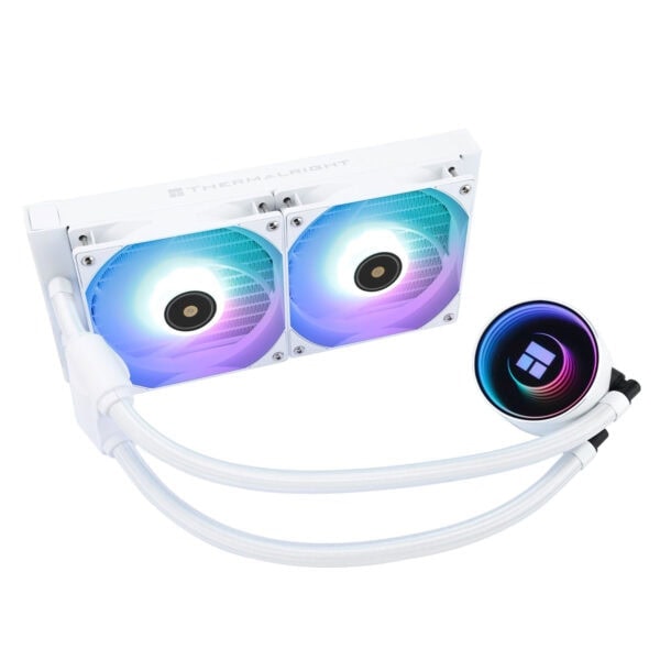 Yüksek performanslı bilgisayar sıvı soğutucu, RGB aydınlatmalı ikili fan ve pompa ile oyun ve overclock performansını artırmak için tasarlanmıştır.
