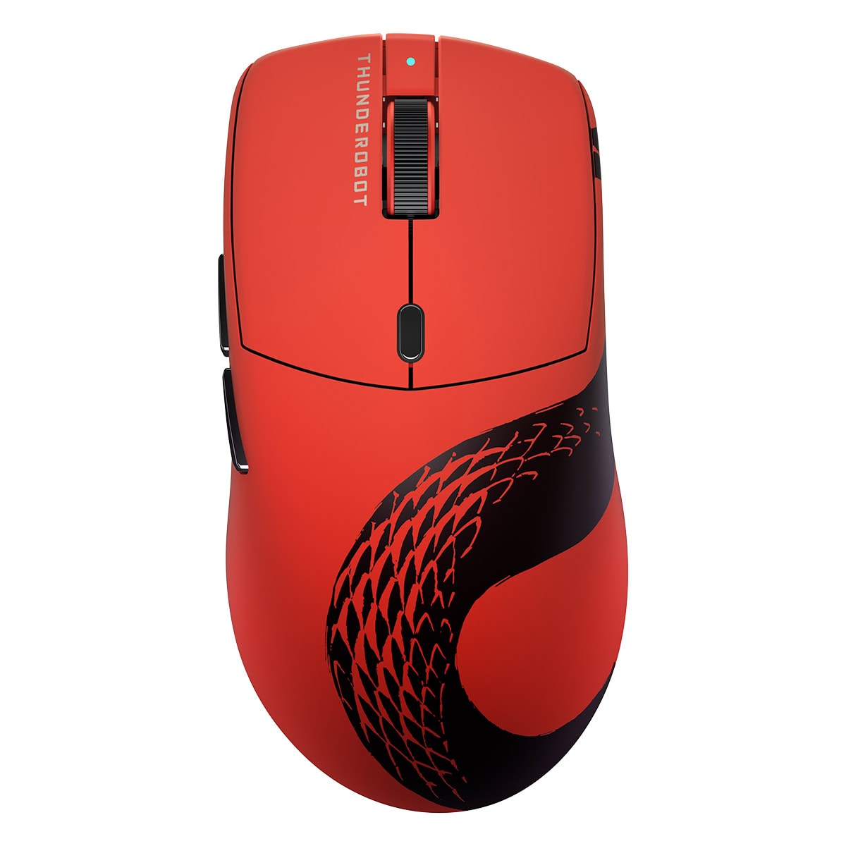 Yüksek performanslı kırmızı gaming mouse, ergonomik tasarım ve hassasiyet ile oyun deneyimini artırır. Thunderobot markası ve şık oyuna uygun görünüm, profesyonel ve eğlenceli kullanım sağlar.