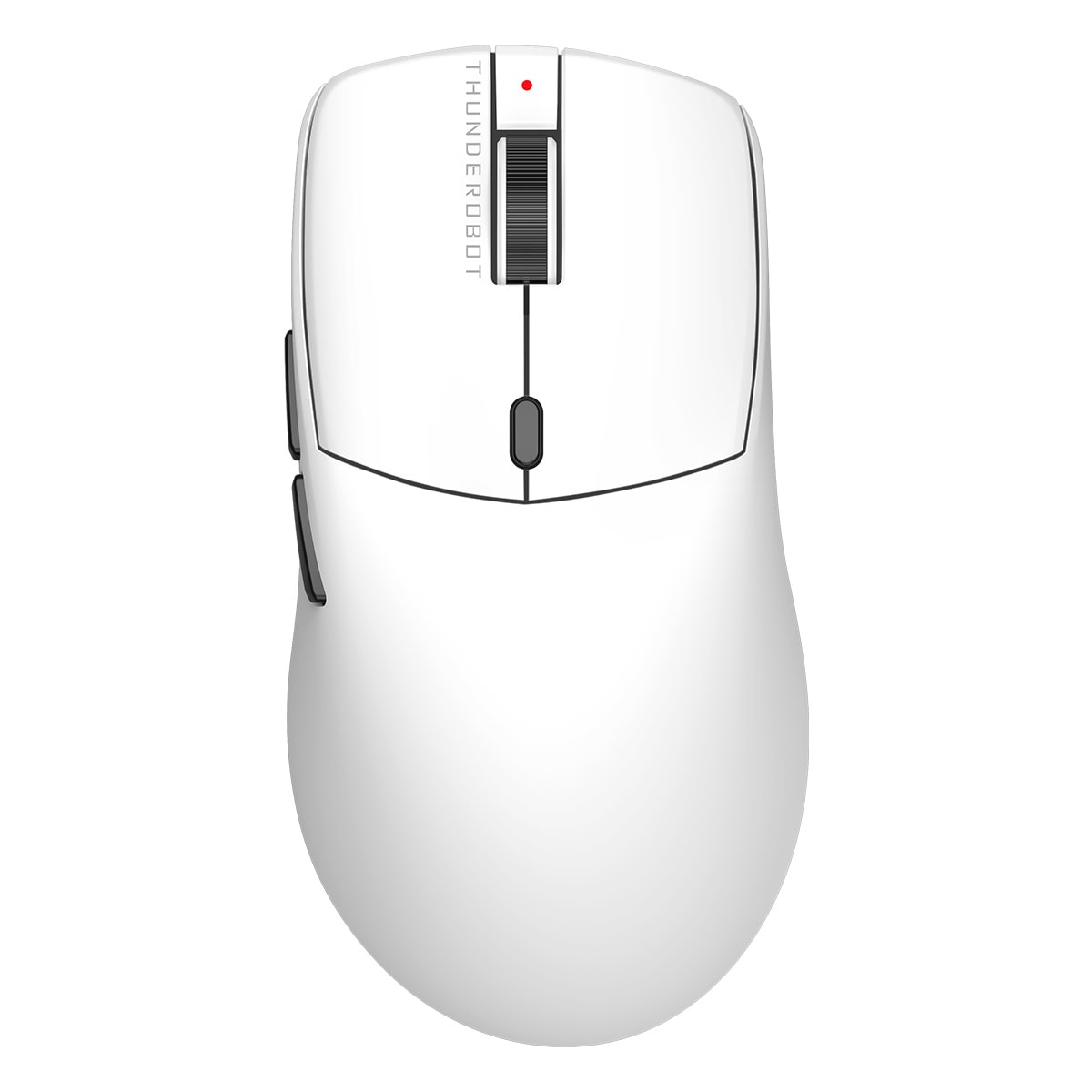 Gökçe arka planda beyaz oyuncu faresi, ergonomik tasarımı ve yüksek hassasiyetli sağladığı, oyun ve ofis kullanımı için ideal kablosuz mouse görüntüsü.