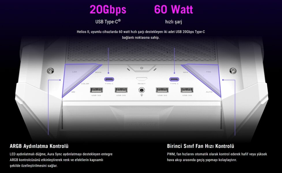 ROG Strix Helios II White Edition Gaming Kasa H16