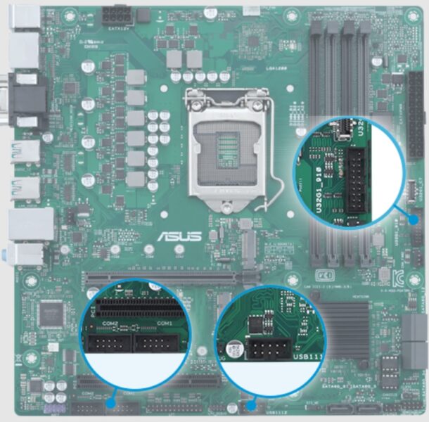 Pro B860M-CT-CSM ASUS Pro H810T-CSM 6400MHz (OC) DDR5 Mini-ITX Anakart H18
