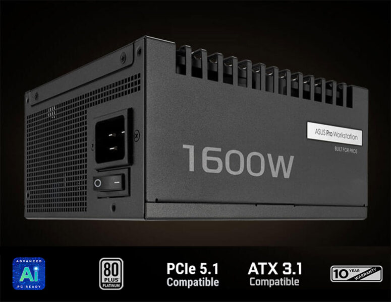 ASUS Pro WS 1600W Platinum ASUS Pro WS 1600W Güç Kaynağı H2