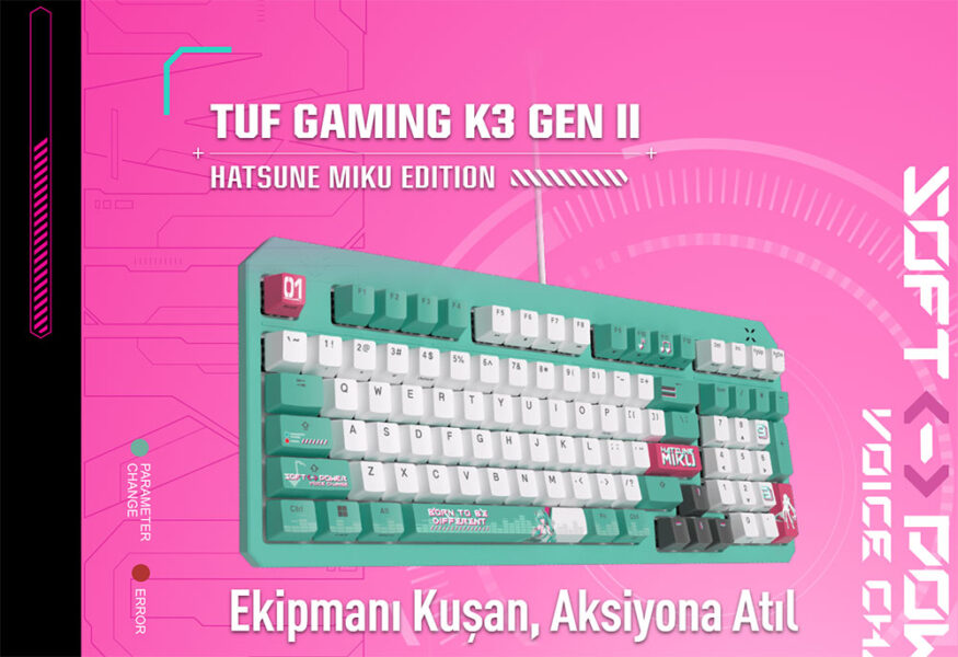 TUF Gaming K3 Gen II Hatsune Miku Edition ASUS TUF Gaming K3 Gen II Hatsune Miku Edition Gaming Klavye H2