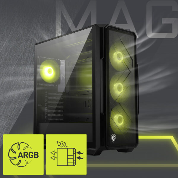 MSI MAG FORGE 340R AIRFLOW Gaming Kasa H2