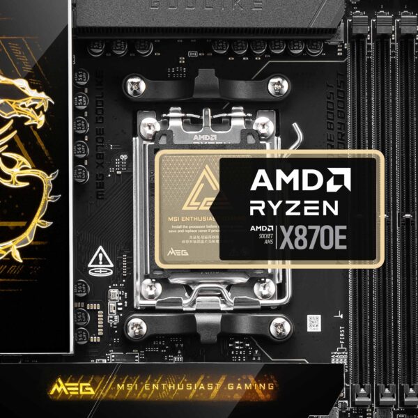 Güçlü ve yüksek performanslı AMD X870E anakart, gamer ve içerik üreticiler için ideal, RGB aydınlatma ve gelişmiş soğutma teknolojileri ile donatılmış, dikkat çekici tasarım, üstün hız ve stabilite sağlar.