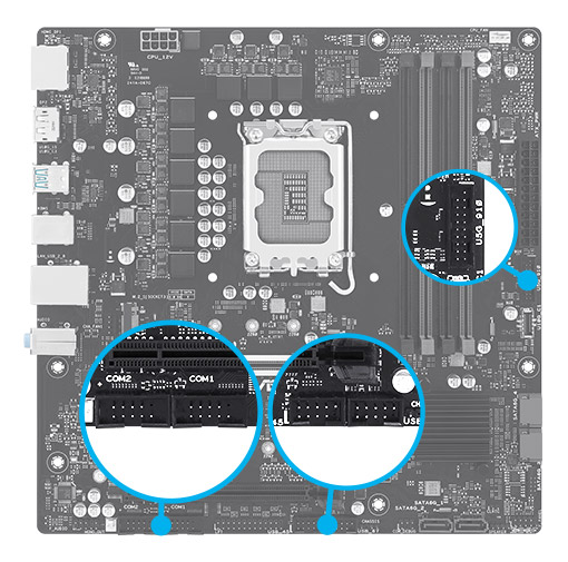 Pro B860M-CT-CSM ASUS Pro B860M-CT-CSM 8666MHz (OC) DDR5 mATX Anakart H22