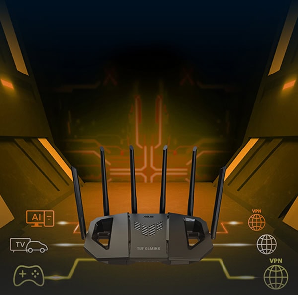 TUF Gaming BE6500 (TUF-BE6500) ASUS TUF-BE6500 Kablosuz Router H23