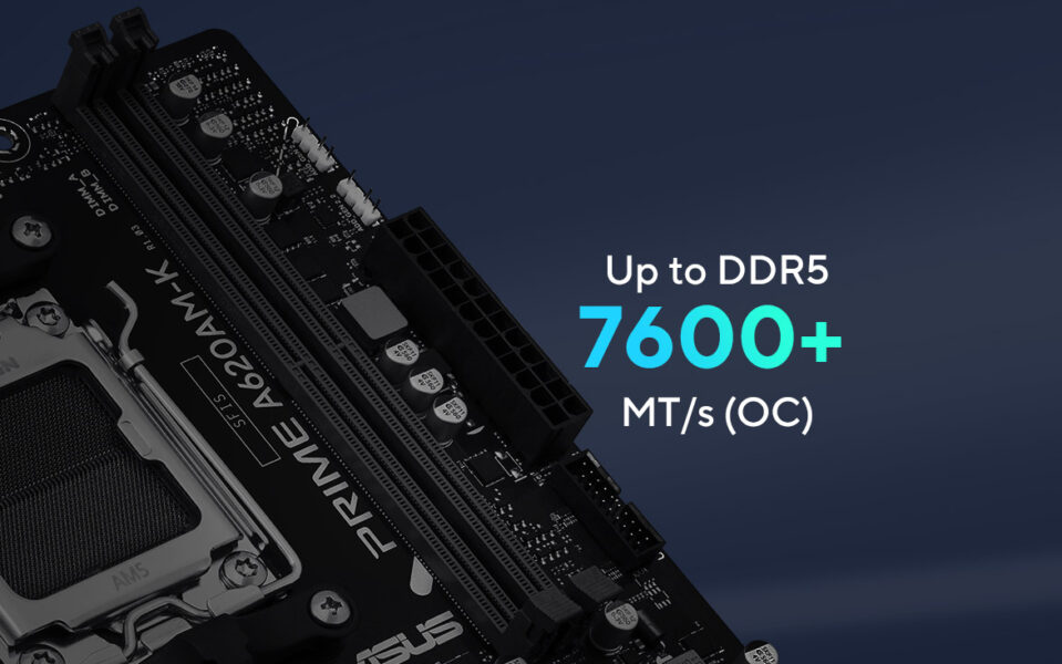 PRIME A620AM-K ASUS PRIME A620AM-K 7600MHz (OC) DDR5 mATX Anakart H4