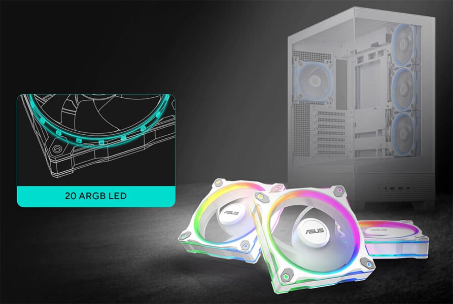 Yüksek performanslı RGB aydınlatmalı bilgisayar fanları ve şeffaf kasa, oyun ve yüksek teknolojili bilgisayar sistemleri için mükemmel tasarım.