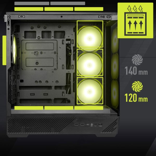 MSI MAG PANO 130R PZ Black Gaming Kasa H4