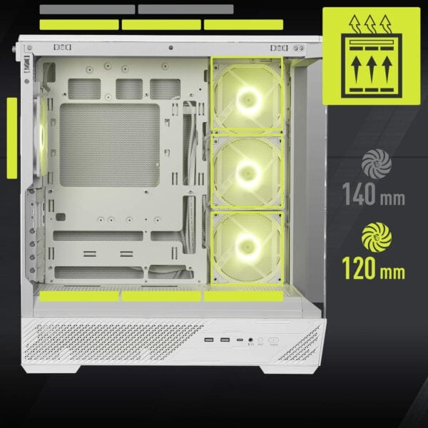 MSI MAG PANO 130R PZ White Gaming Kasa H4