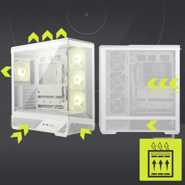 MSI MAG PANO 130R PZ White Gaming Kasa H5