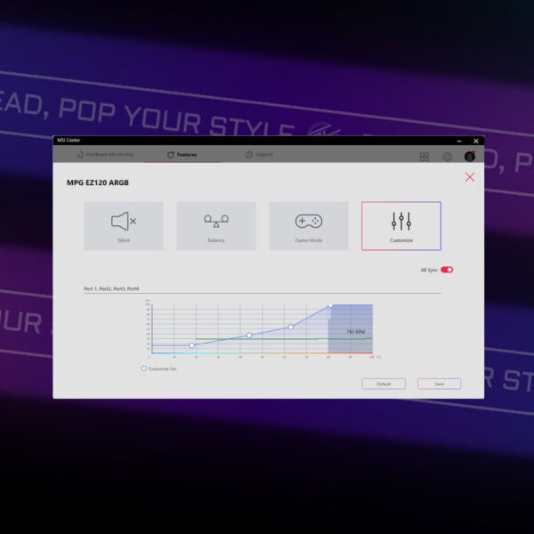 MSI MPG EZ120 ARGB-1B Kasa Fanı H6