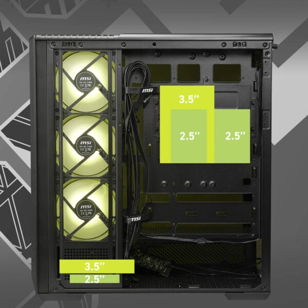 MSI MAG PANO 130R PZ Black Gaming Kasa H7