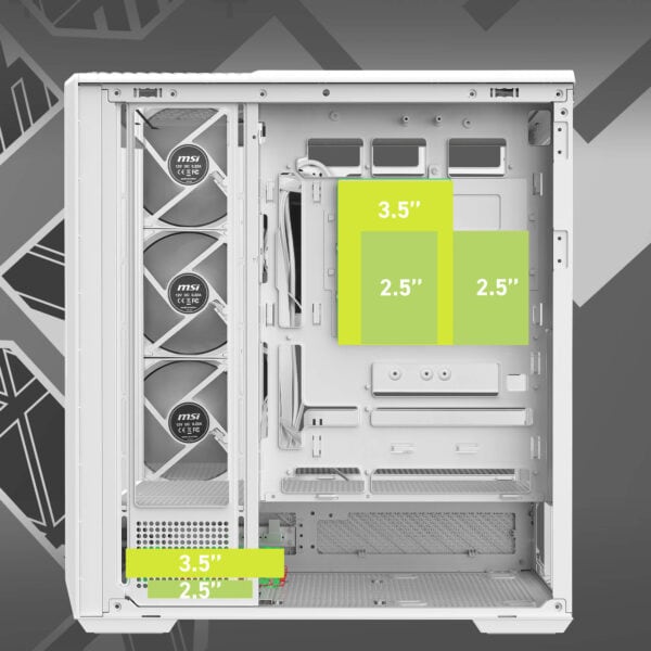 MSI MAG PANO 130R PZ White Gaming Kasa H7