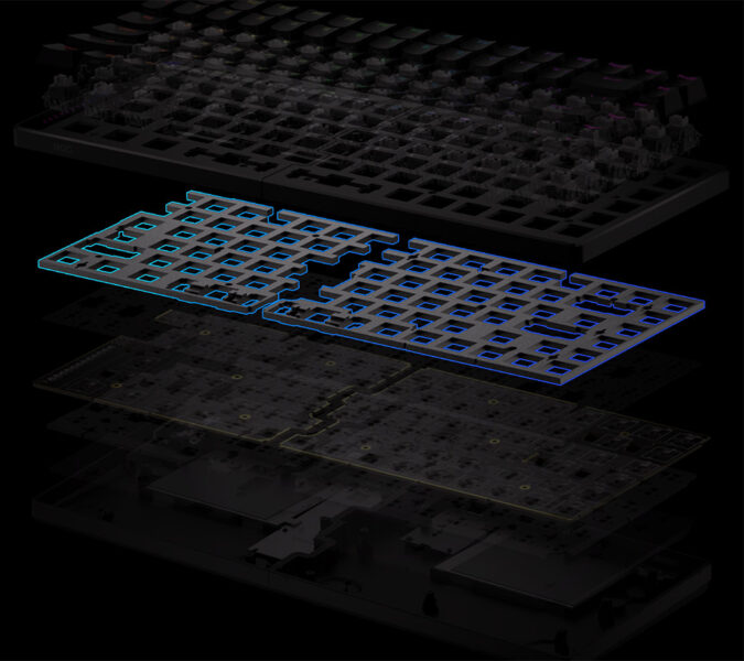 ROG Falcata Gaming Keyboard ASUS ROG Falcata %75 HFX V2 Türkçe Mekanik Gaming Klavye H8